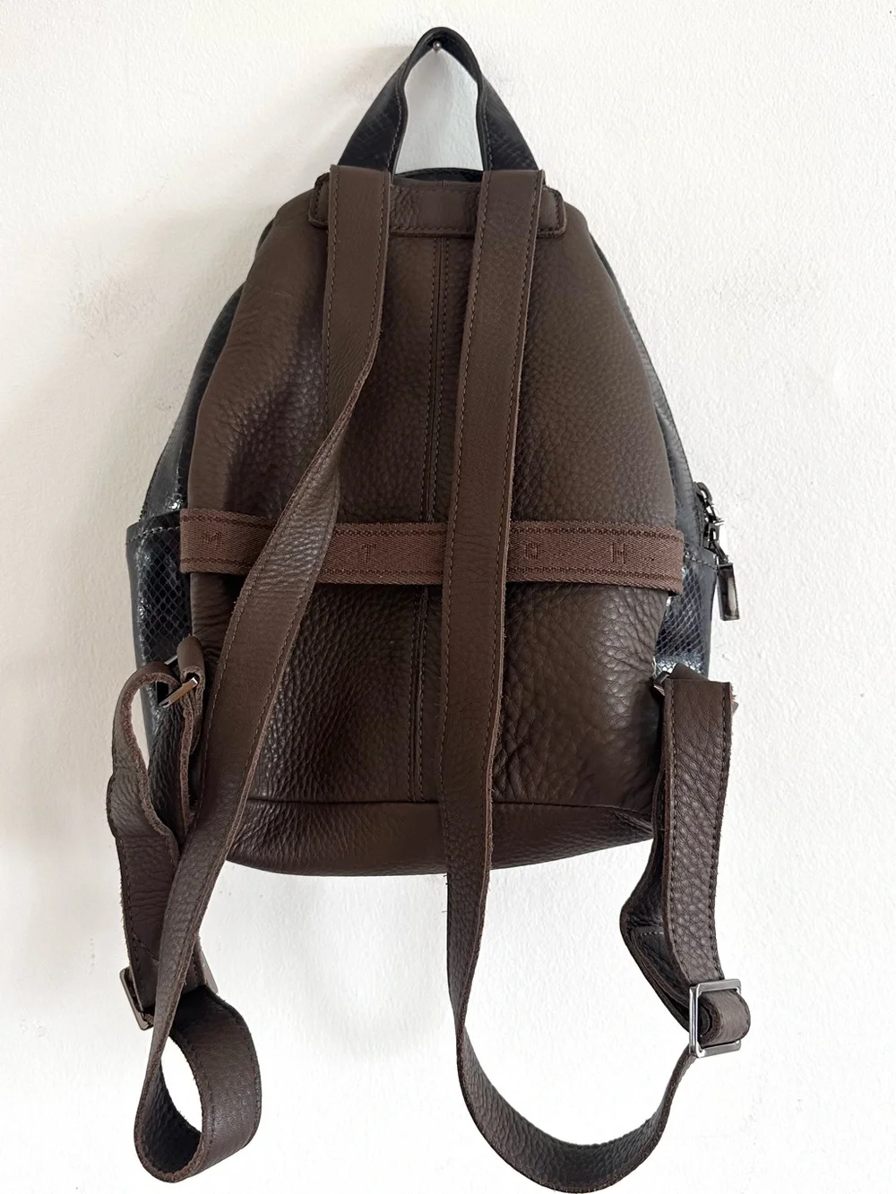 Hammitt Hunter medium reptile snake print backpack
